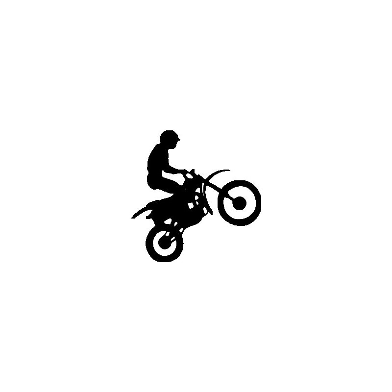 Adhésif décoratif moto 8, H 24 po x l 14,5 po
