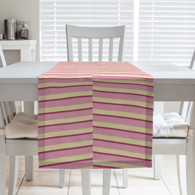 Dana Strider Two Colour Fractured Stripes Table Runner