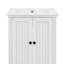 Meuble-lavabo de 20 po avec lavabo en céramique, armoire avec 2 portes et 1 tiroir, butoir de porte magnétique et repose-pieds réglable