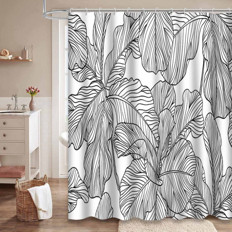 Rideau de douche Floral, L 72 po x l 84 po