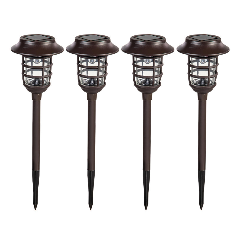 Bronze Solar Pathway Light Set of 4, Bronze