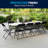 Parker 11-Piece Folding Rectangular Training Table and Chairs Set by Flash Furniture