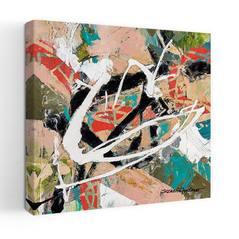 Art abstrait contemporain empilé, H 18 po x l 18 po