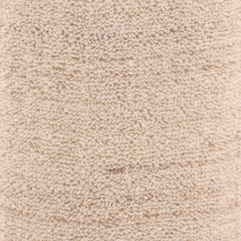 Kai Handwoven Wool Blend Stool, Ivory