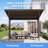 Domi 10x10 FT Hardtop Gazebo, Freestanding or Wall Mounted Metal Pergola-126652867-126652868