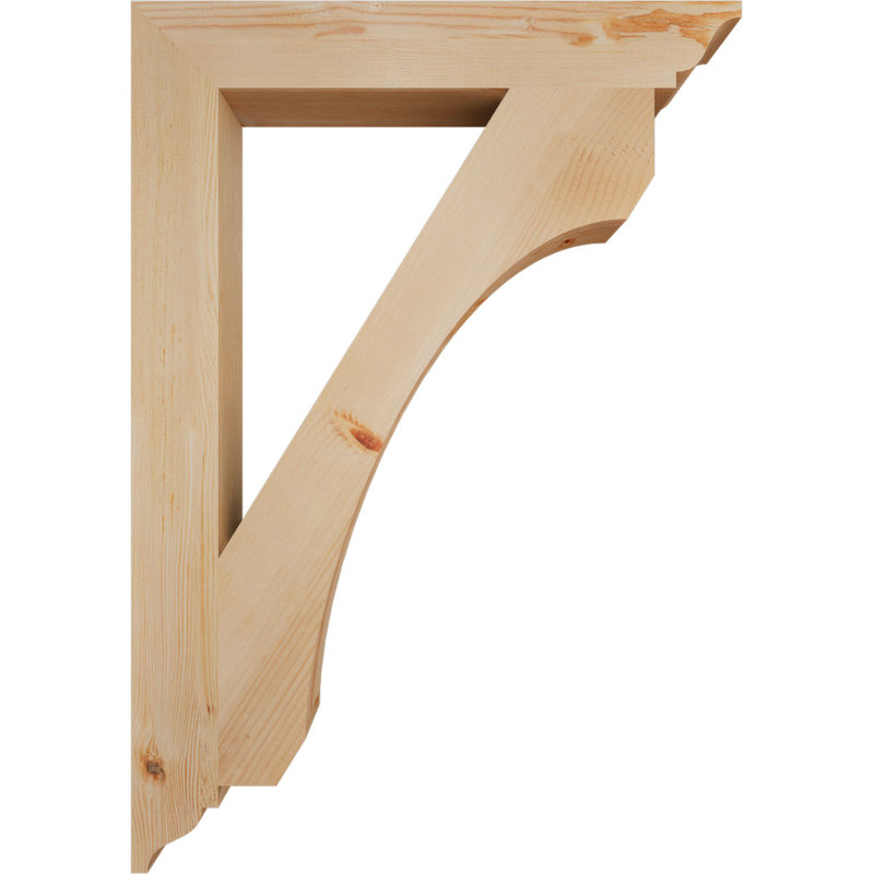 Support en bois rustique traditionnel BKTLEC01, Douglas (lisse), H 40 po x l 3,5 po x P 28 po