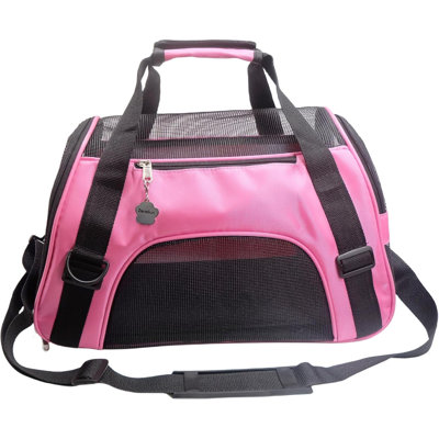 Cat Carrier,Soft-Sided Pet Travel Carrier For Cats,Dogs Puppy Comfort Portable Foldable Pet Bag Airline Approved
