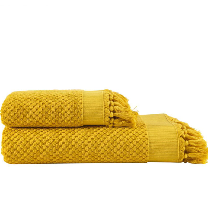 Drumm 100% Cotton Waffle Bath Sheet, Yellow
