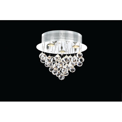Crystal Rain 3 - Light Flush Mount
