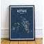 Kitwe City Map - No Frame Print-648197856