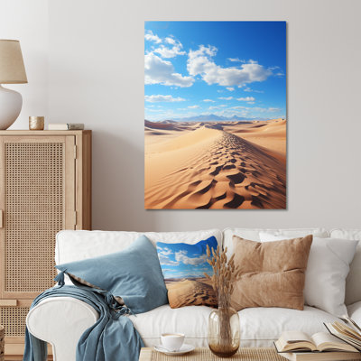 Dunes du désert, horizon panoramique IV - désert, art mural en métal