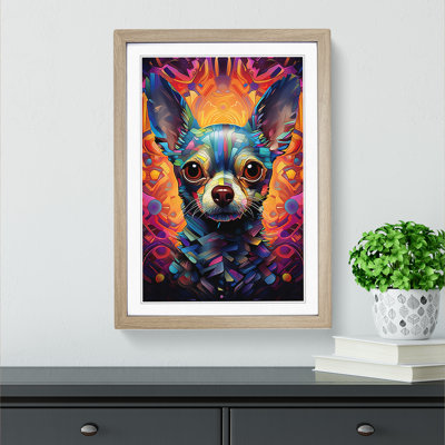 Chihuahua Futurism - Single Picture Frame Print on Wood