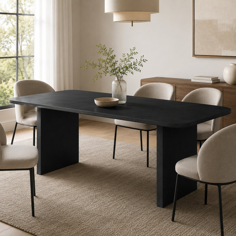 Table de salle à manger Balictar, Noir