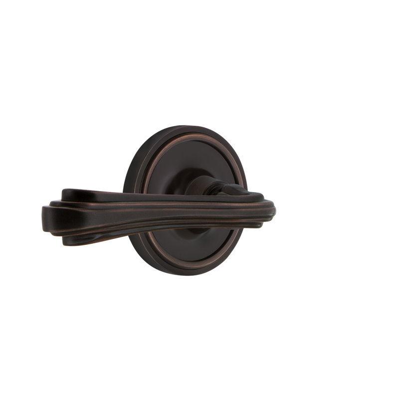Rosace classique double avec levier fleur, Bronze intemporel
