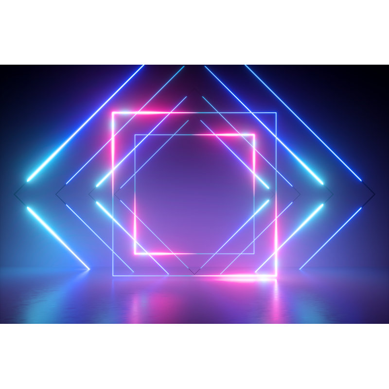 Laser Show by Wacomka - Wrapped Canvas Print, 30cm H x 46cm W