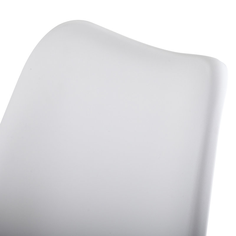 Chaise pivotante de salle à manger blanche et grise - siège rembourré, siège de dossier ergonomique, coussin confortable