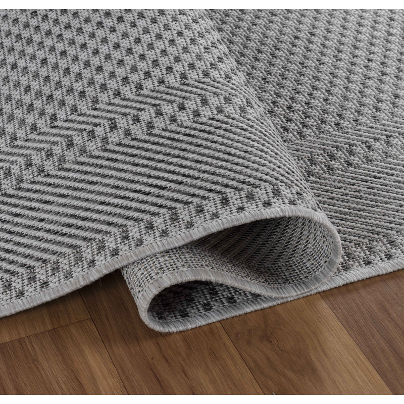 Weibel Geometric Indoor / Outdoor Area Rug, Rectangle 50 x 80cm