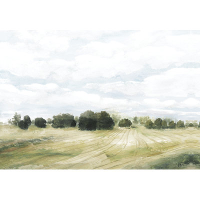 Field Trees Sky - Painting Print