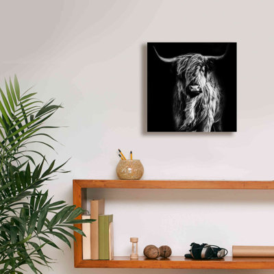 Union Rustic «Hippy Highland Cow» par Epic Portfolio, estampe numérique sur toile