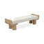 Banc rembourré blanc-426170260