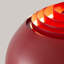 Lampe demi-dôme en arc - nickel noir, base en marbre blanc, demi-dôme cramoisi rouge, intensité variable, ampoule incluse-130800457