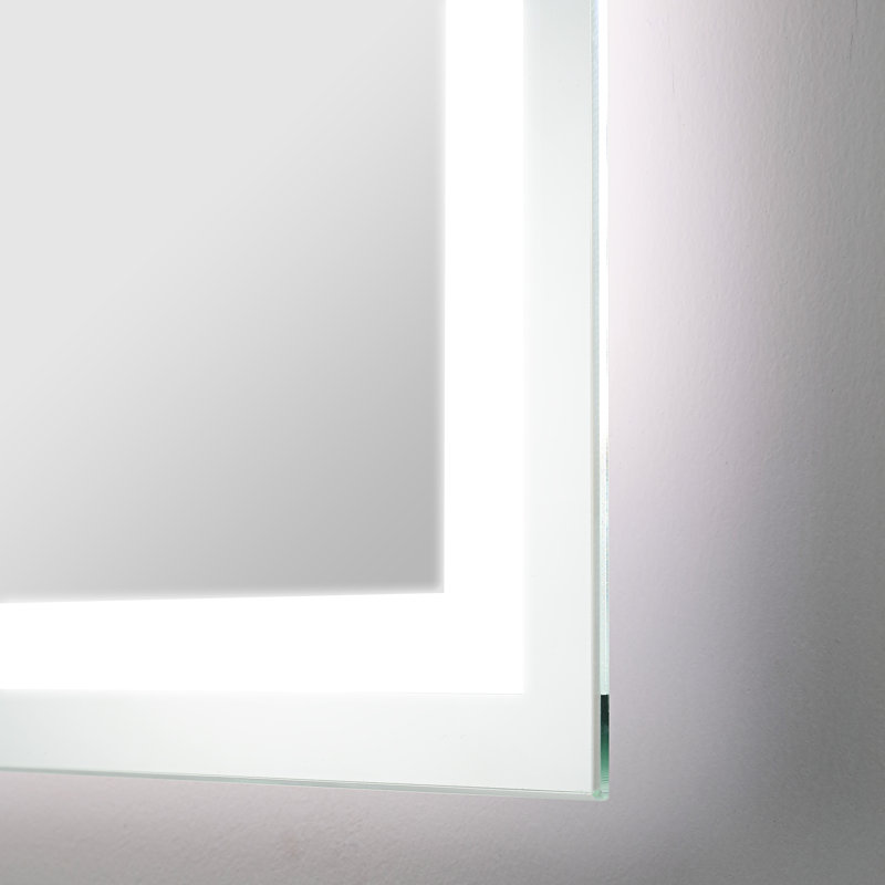 Attache Rectangle LED Backlit Wall Mounted Bathroom Mirror, 32" x 40"