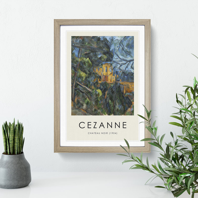 Chateau Noir by Paul Cezanne - Picture Frame Art Prints, 36cm H x 27cm W x 2cm D, Oak