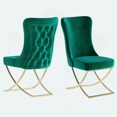 Ottomanson Set of 2 Dining Chairs with Elegant for Stylish Seating