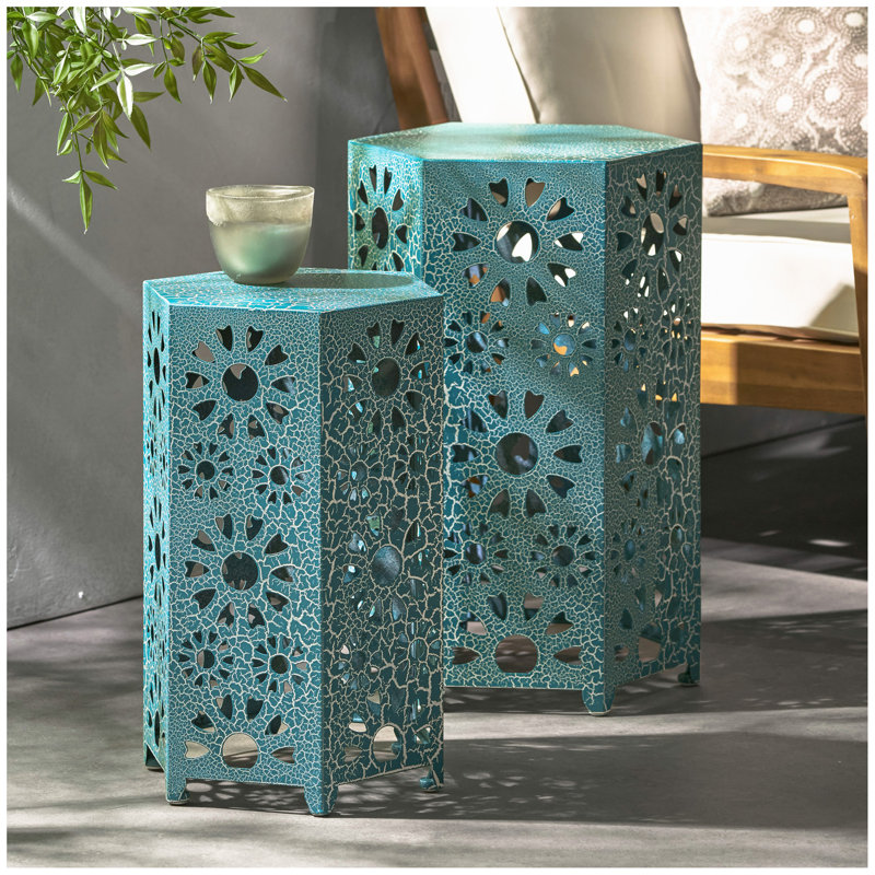 Table d'appoint ELiana, Sarcelle