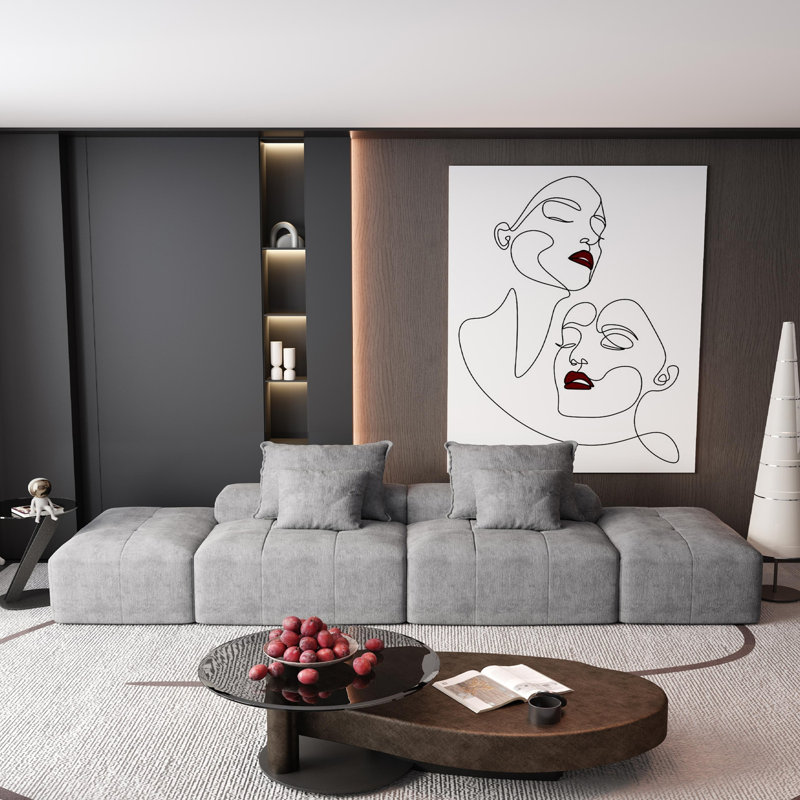 Canapé modulaire surdimensionné Modern, Gris