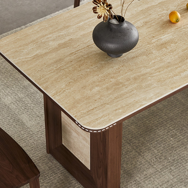 Mid-century Slab Dining Table., 29.92"H x 55.12"L x 31.5"W