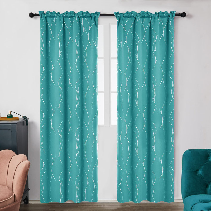 Flurin Room Darkening Curtain Pair, 42" W x 95" L, Beige