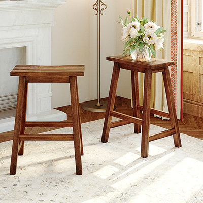 Tabourets de cuisine en bois 2 pièces Topmax Farmhouse