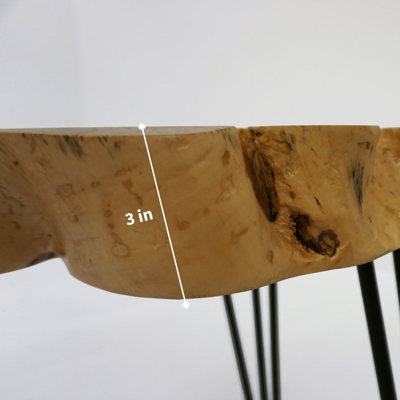 Table basse en pierre et résine époxy