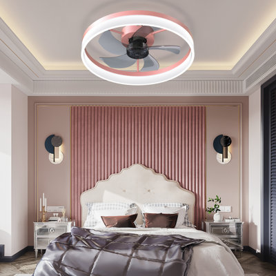Ventilateurs de plafond avec lumières à DEL à intensité variable Installation encastrée de ventilateurs de plafond modernes