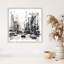 «Illustrated City IV New York» par Walker Noble, reproduction d'art encadrée sur bois-100672574