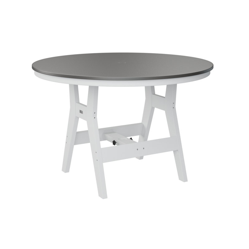 Table de bar ronde 48 po Berlin, Acier inoxydable martelé, H 38,87 po x l 48 po x P 48 po