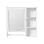 Armoire à pharmacie blanche avec miroir et tablettes réglables