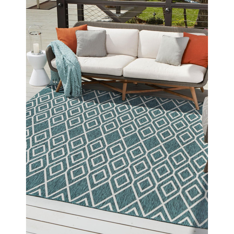 Tapis extérieur camouflage vert, Carré 7 pi 10 po