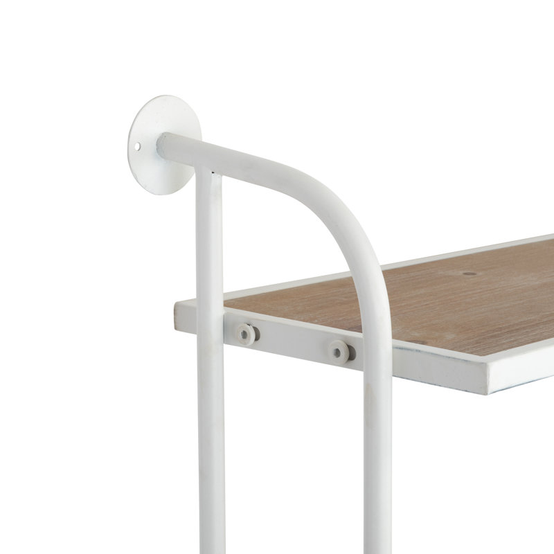 Étagère murale Emery, Blanc, H 34 po x l 38 po x P 8 po