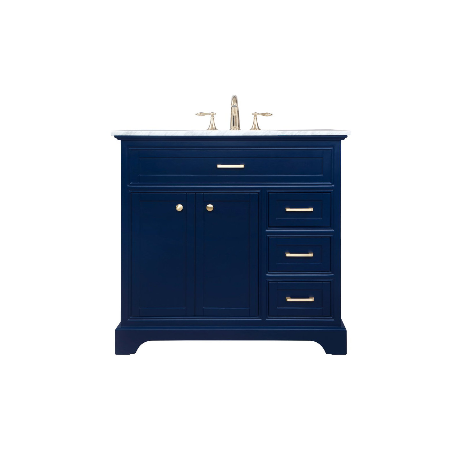 Hermes 36'' Single Bathroom Vanity, Blue