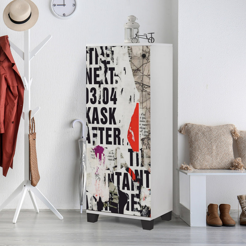 16 Pair Shoe Storage Cabinet