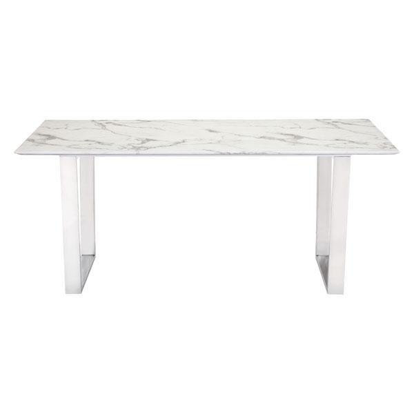 Table de salle à manger Brookville , Argent argent