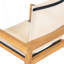 Chaise de salle à manger, ensemble de 2, structure en teck et textile beige