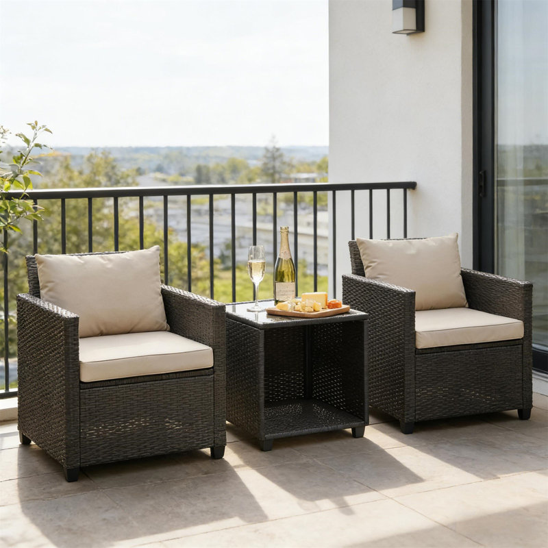 Garden Conversation Furniture Set, Beige