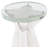 Anika Glass Top Pedestal End Table