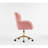 Teddy Fabric 360 Swivel Home Office Chair With Gold Metal Base And Universal Wheels-248807340