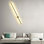 Lampe murale moderne noire, corps en métal, 4,7 po x 47,6 po x 3,9 po | 1 x DEL intégrée 24 W, 3 000 K, 2 400 lumens | Conception scandinave de couleur unie - parfaite pour la décoration intérieure contemporaine et l'éclairage ambiant