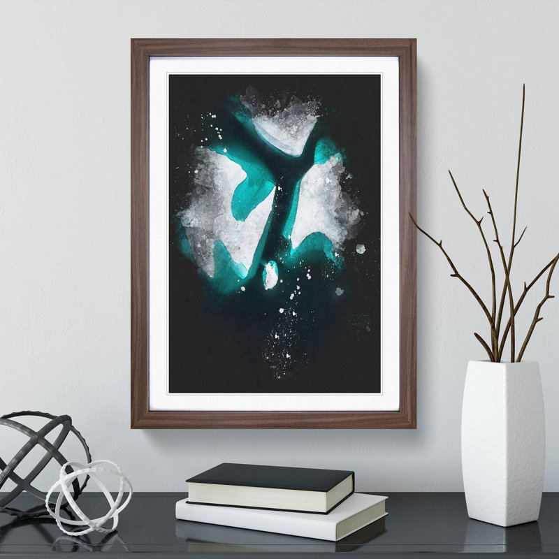 Iceberg in Greenland - Picture Frame Painting, 36cm H x 27cm W x 2cm D, Walnut