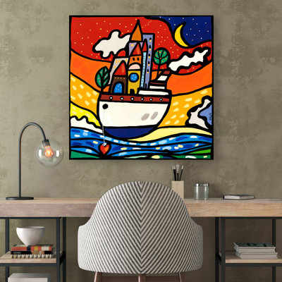 Sailing With Love by Wallas - Wrapped Canvas Art Prints
